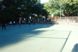 Mendez’s Volleyball Team Practicing on the Courts.