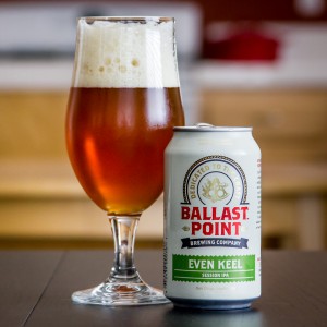 Ballast Point Brewing Company's "Even Keel" session IPA. Photo by Four Brewers.