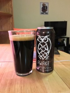 Night Shift Brewing's "Awake," an American Porter brewed out of Everett, Massachusetts. Photo by Alex Wilking.