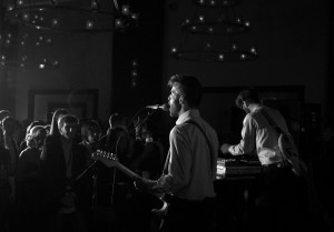 Former Boston band Pretty and Nice performing at the Boston Music Awards.