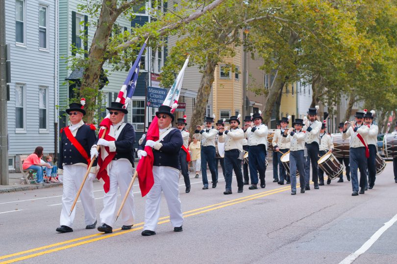 Marching bands took part on the Columbus Day Parade in East Boston, on Sunday Oct. 7. Photo by Flaviana Sandoval / BU News Service