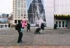 image of children bundling up in puffy coats