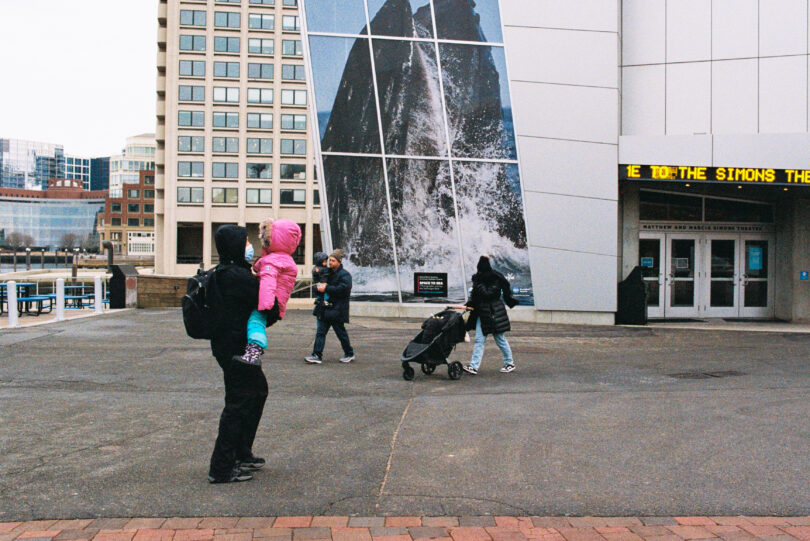 image of children bundling up in puffy coats